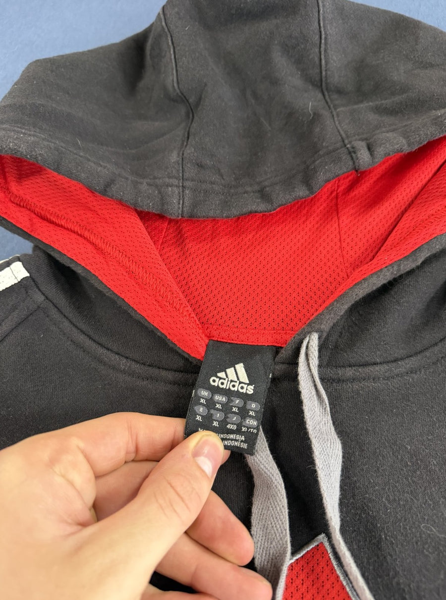 Adidas Badge of Sport hoodie zwart, maat XL (sweatvest / capuchontrui)