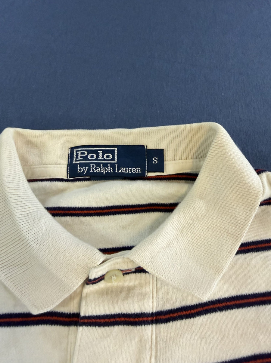 Beige poloshirt Ralph Lauren (piquépolo) met streep, maat S