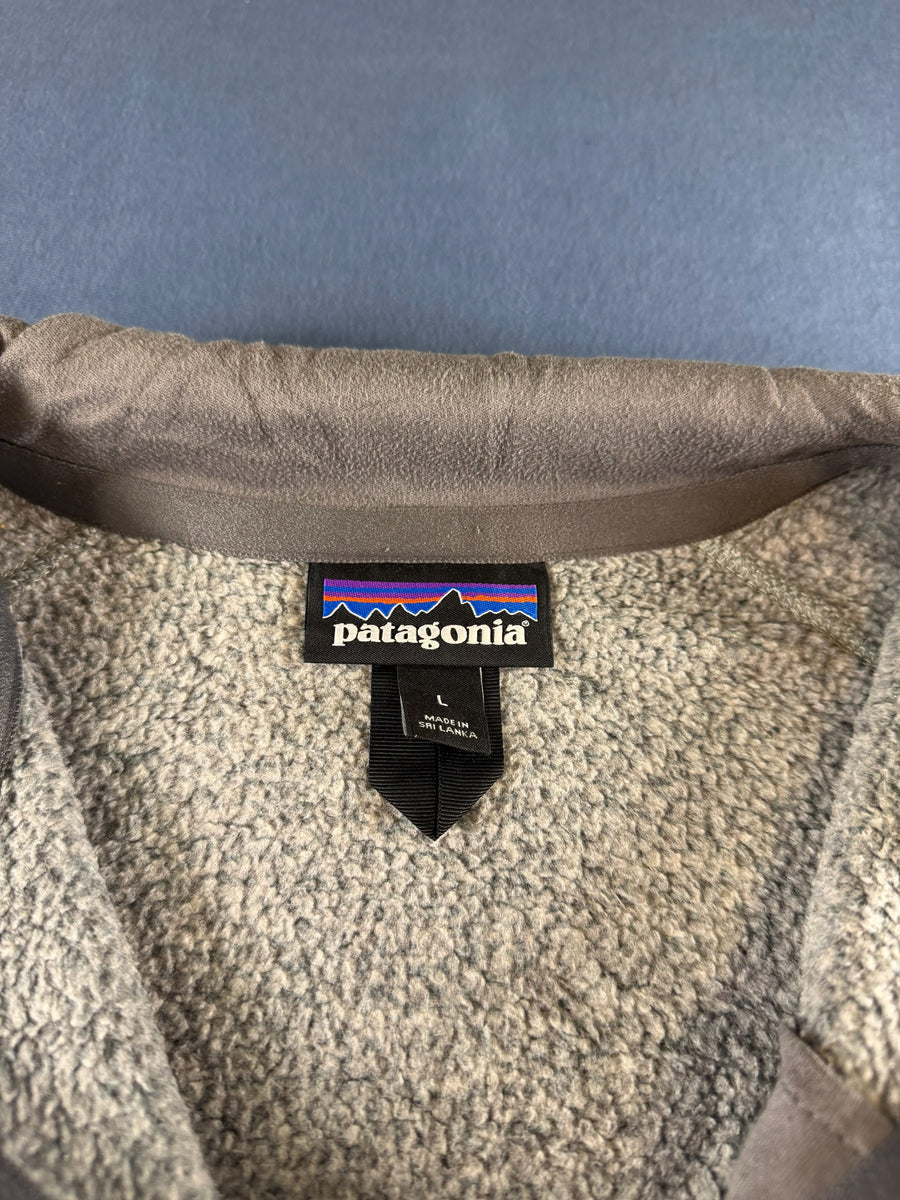 Patagonia fleece vest grijs gemêleerd heren maat L fleecevest fleecejack vintage