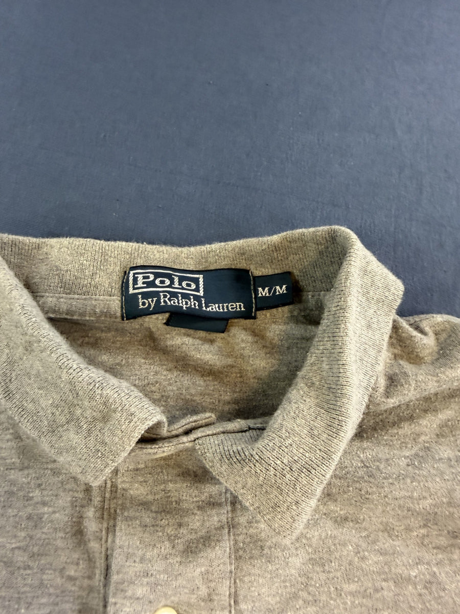 Grijze piqué polo van Polo Ralph Lauren (poloshirt), maat M