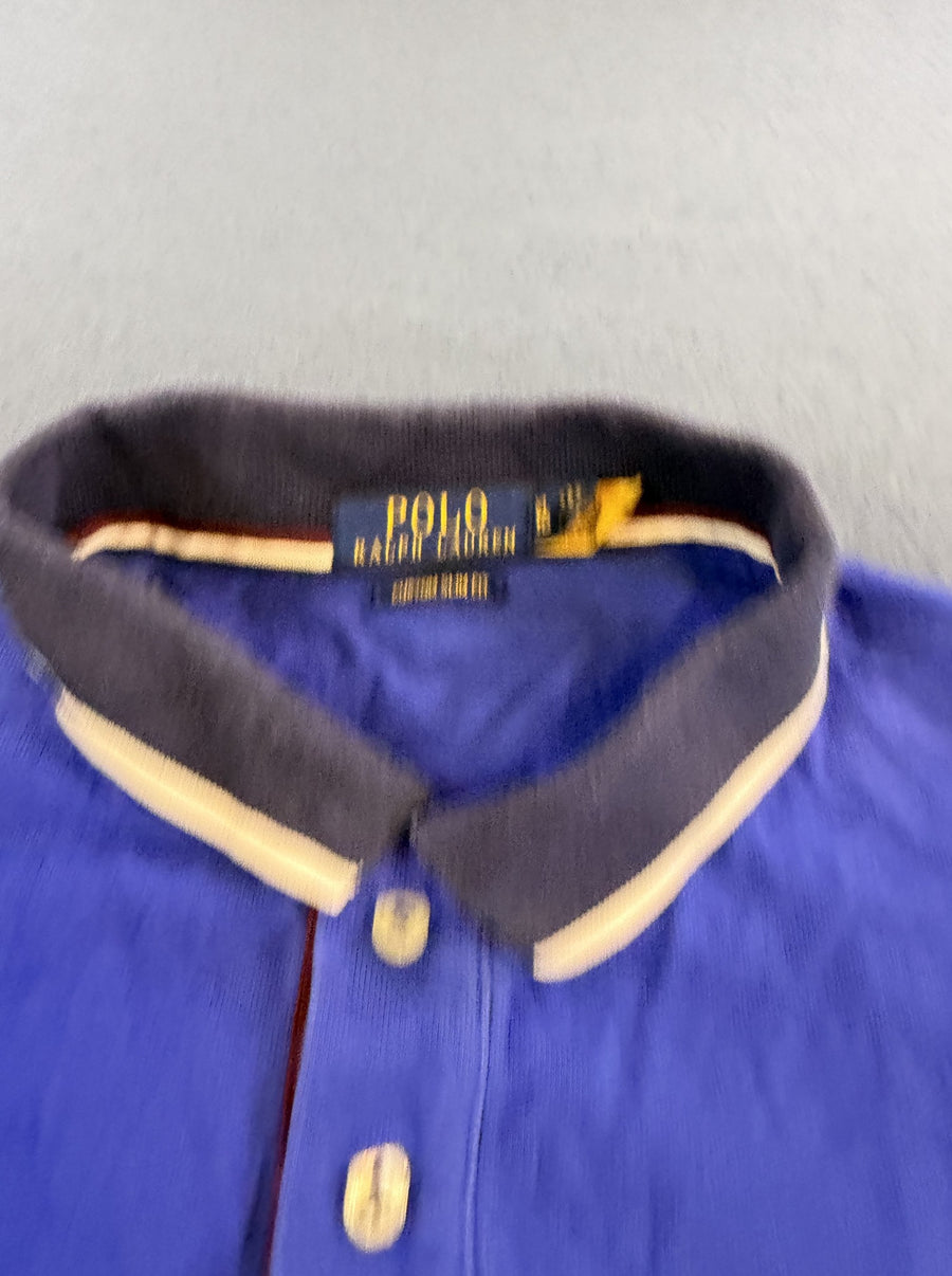 Blauwe piqué polo van Polo Ralph Lauren, maat XL (poloshirt / polohemd), Custom Slim Fit