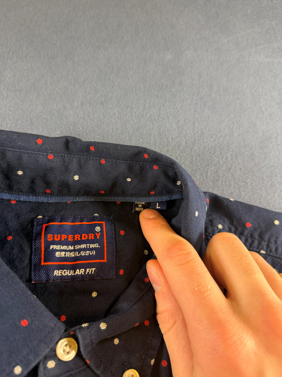 Superdry Blouse blauw print