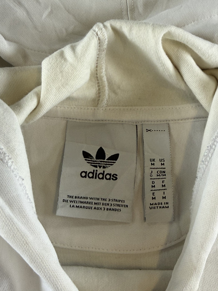 adidas hoodie wit maat M Trefoil
