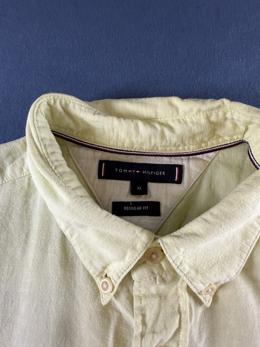 Tommy Hilfiger overhemd geel maat XL Regular Fit