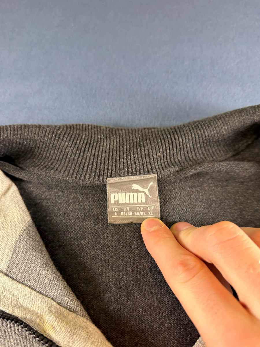 Puma Sportsweater grijs gestreept