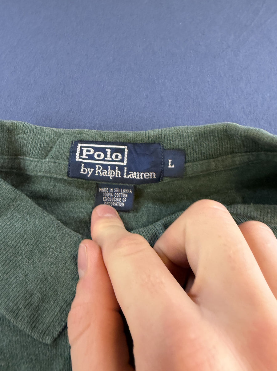 Groene Polo Ralph Lauren piqué polo (poloshirt / casual shirt), maat L