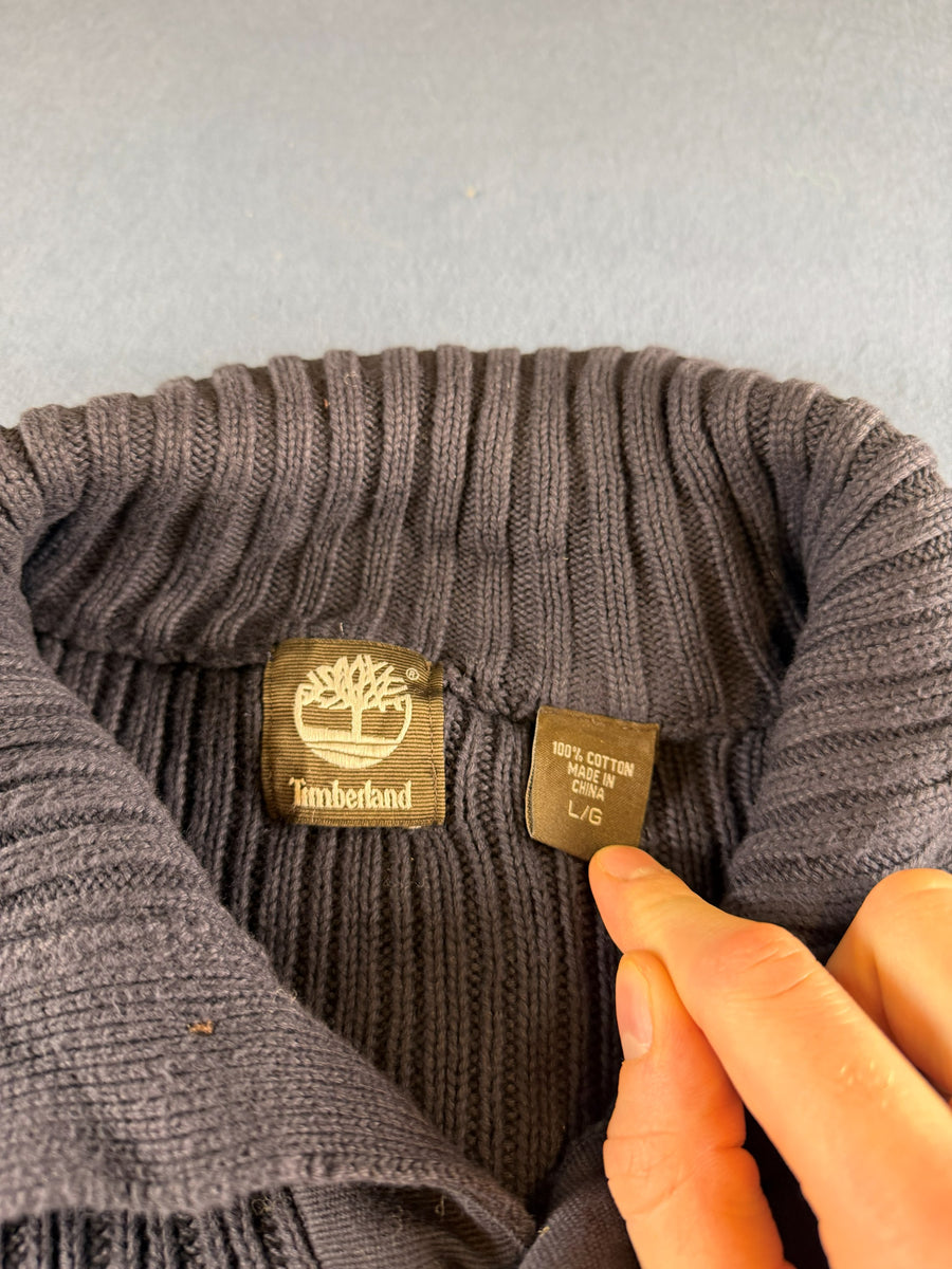 Timberland trui blauw heren maat L katoen sweater pullover gebreid