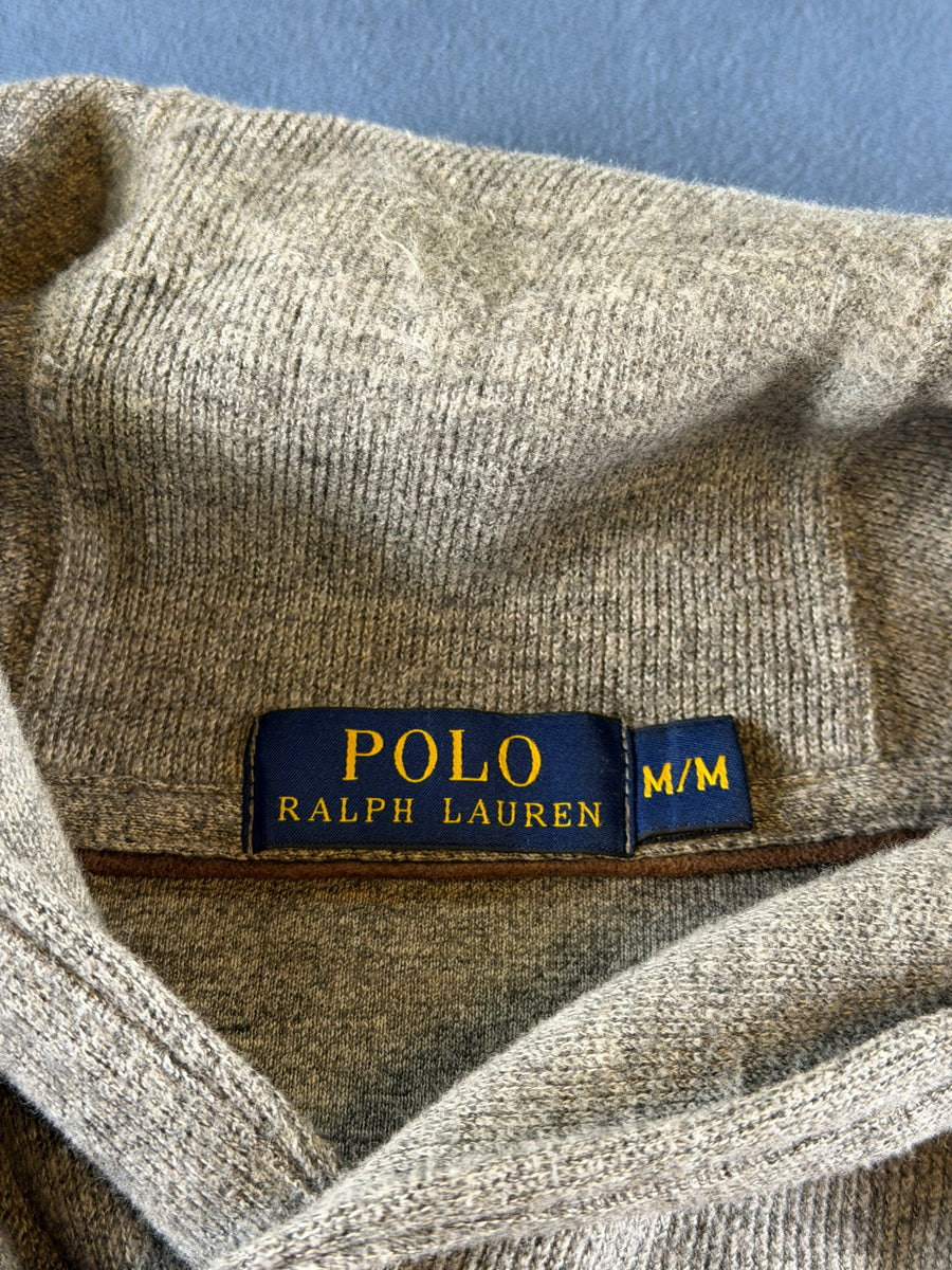 Polo Ralph Lauren trui grijs heren maat M katoen sweater pullover gebreid