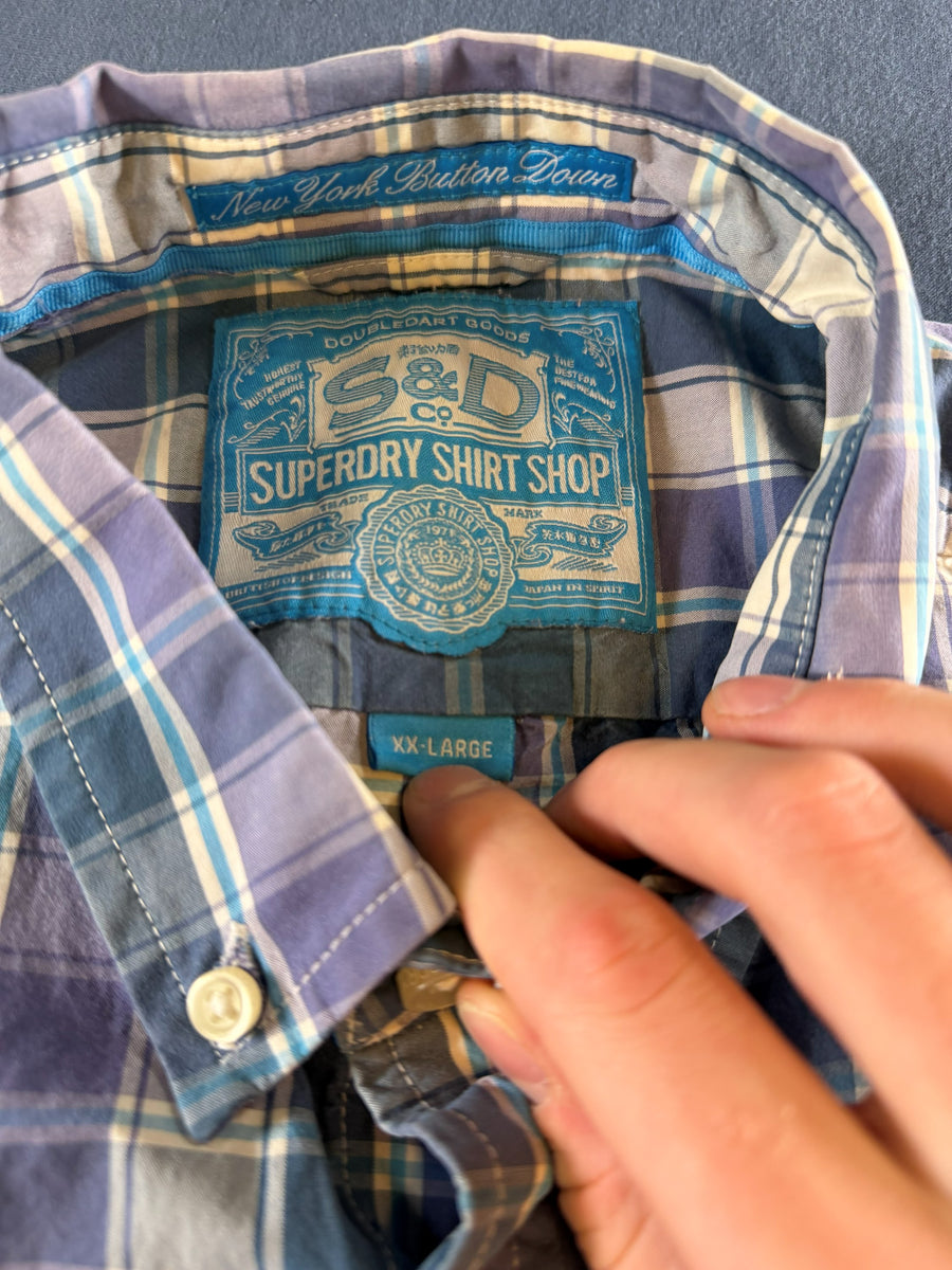 Superdry Blouse grijs geruit