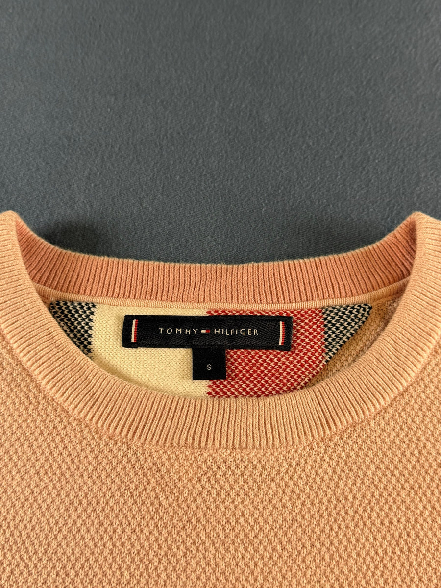 Tommy Hilfiger trui roze heren maat S sweater pullover gebreid