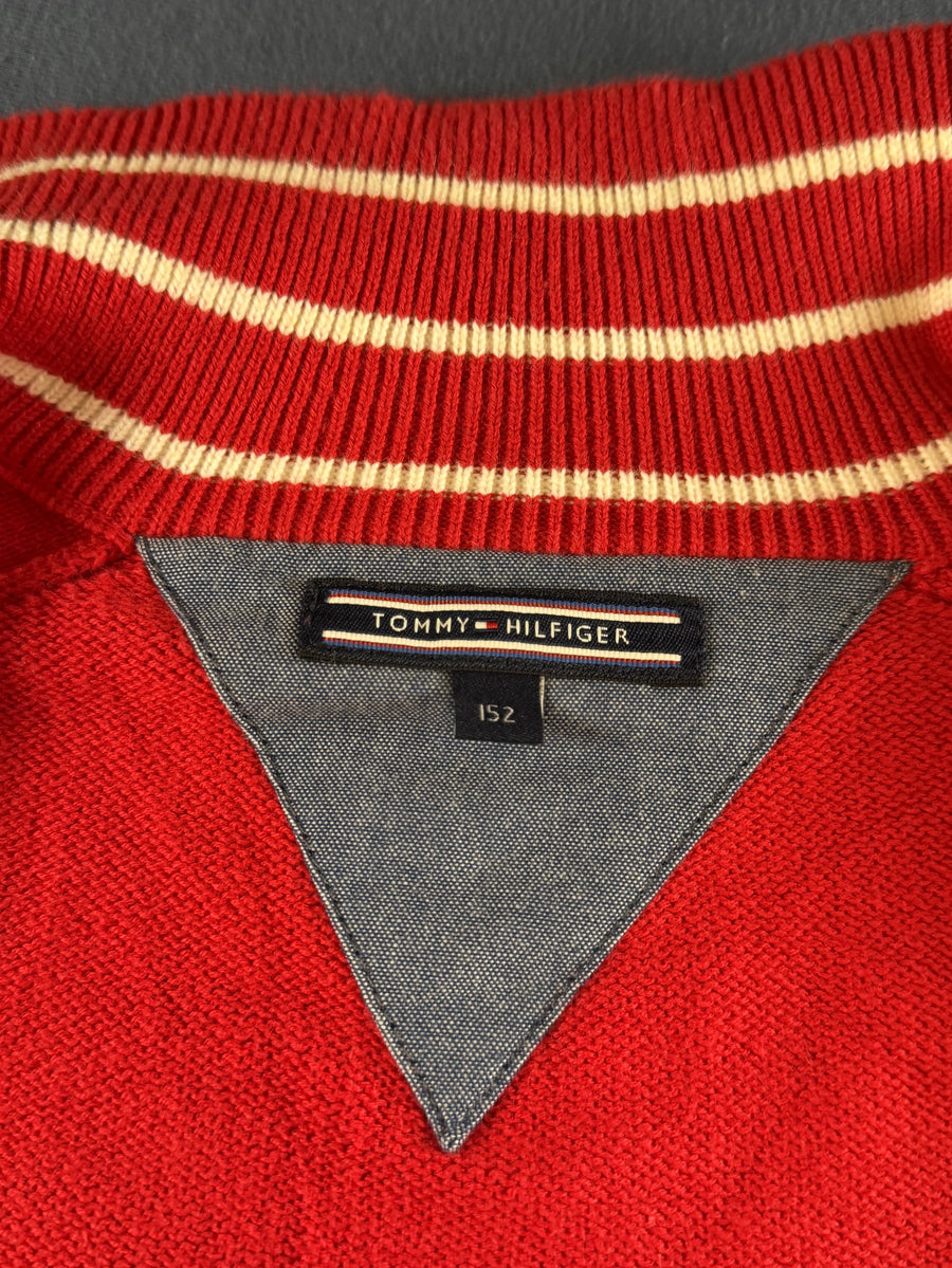 Rode Tommy Hilfiger quarter zip maat 152 (fleecevest / fleecetrui)