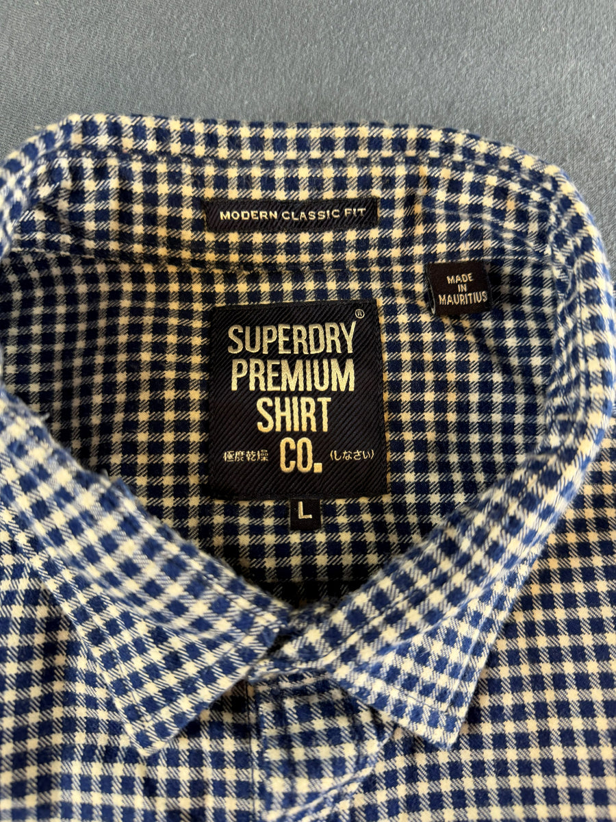 Superdry Blouse blauw geruit
