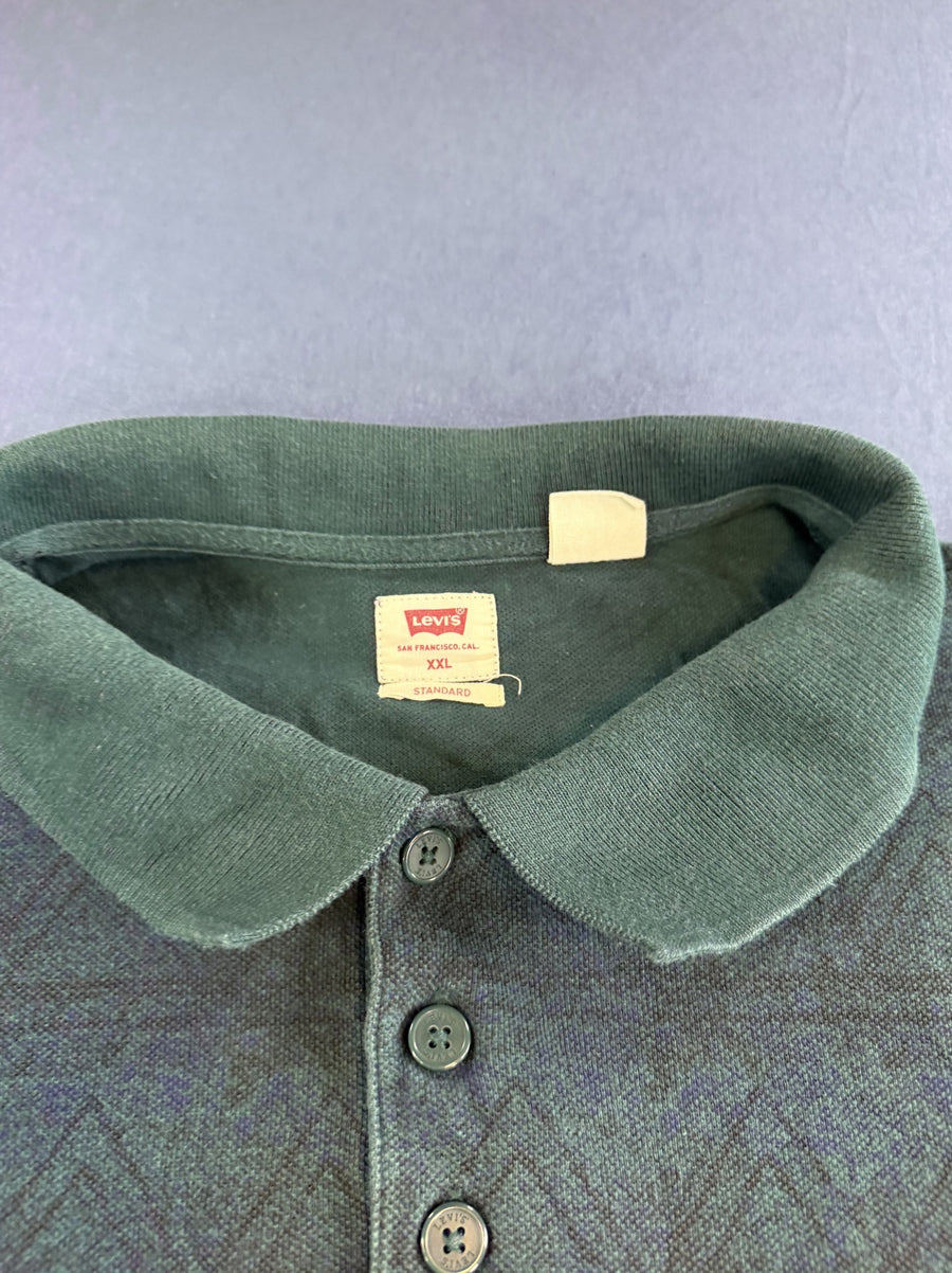 Groen Levi's poloshirt maat XXL (polo / piqué shirt met zigzagdessin)