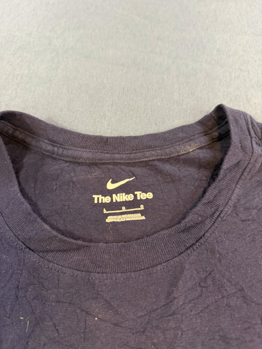 Nike T-shirt blauw print
