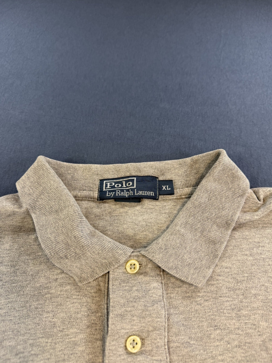 Heren poloshirt Ralph Lauren grijs melange (piquéshirt), maat XL