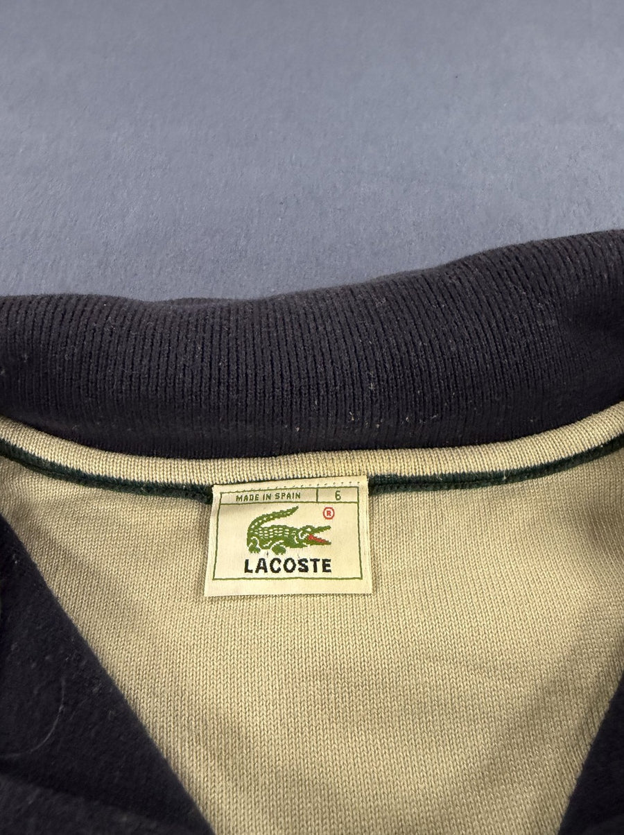 Blauwe Lacoste halfrits trui – maat XL (quarter zip / zip-sweater)