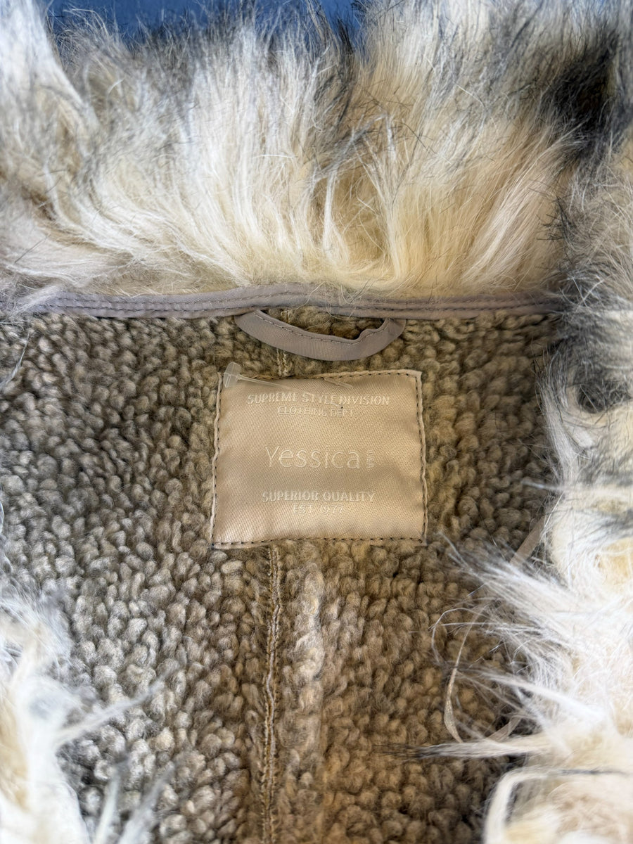 Yessica Afghaanse jas beige dames maat XL