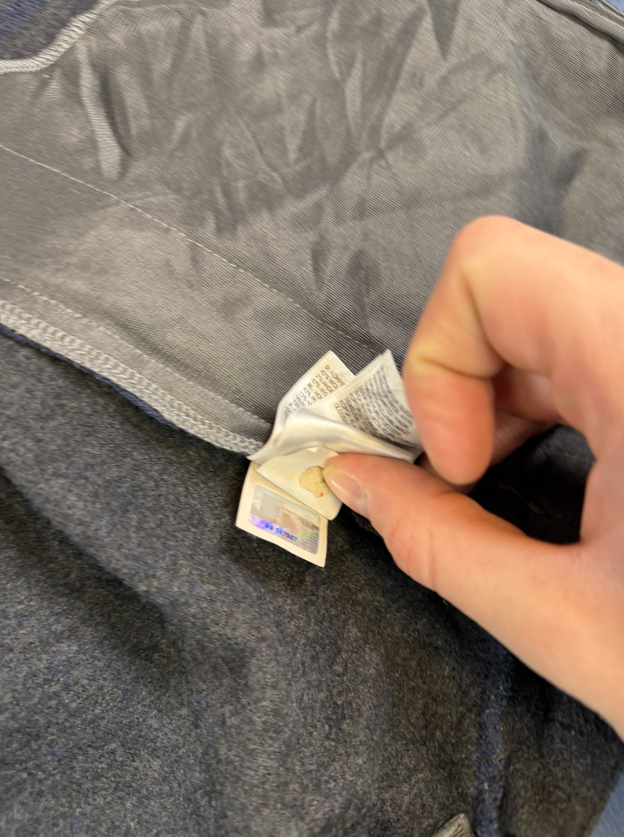 Blauw gemêleerd herenvest van The North Face (wolgebreide fleecetrui/fleecevest) maat M
