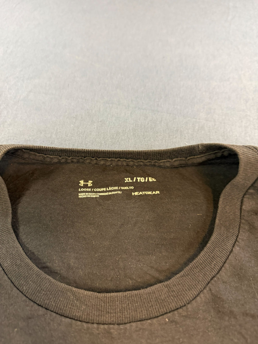 Under Armour Sportshirt zwart print HeatGear