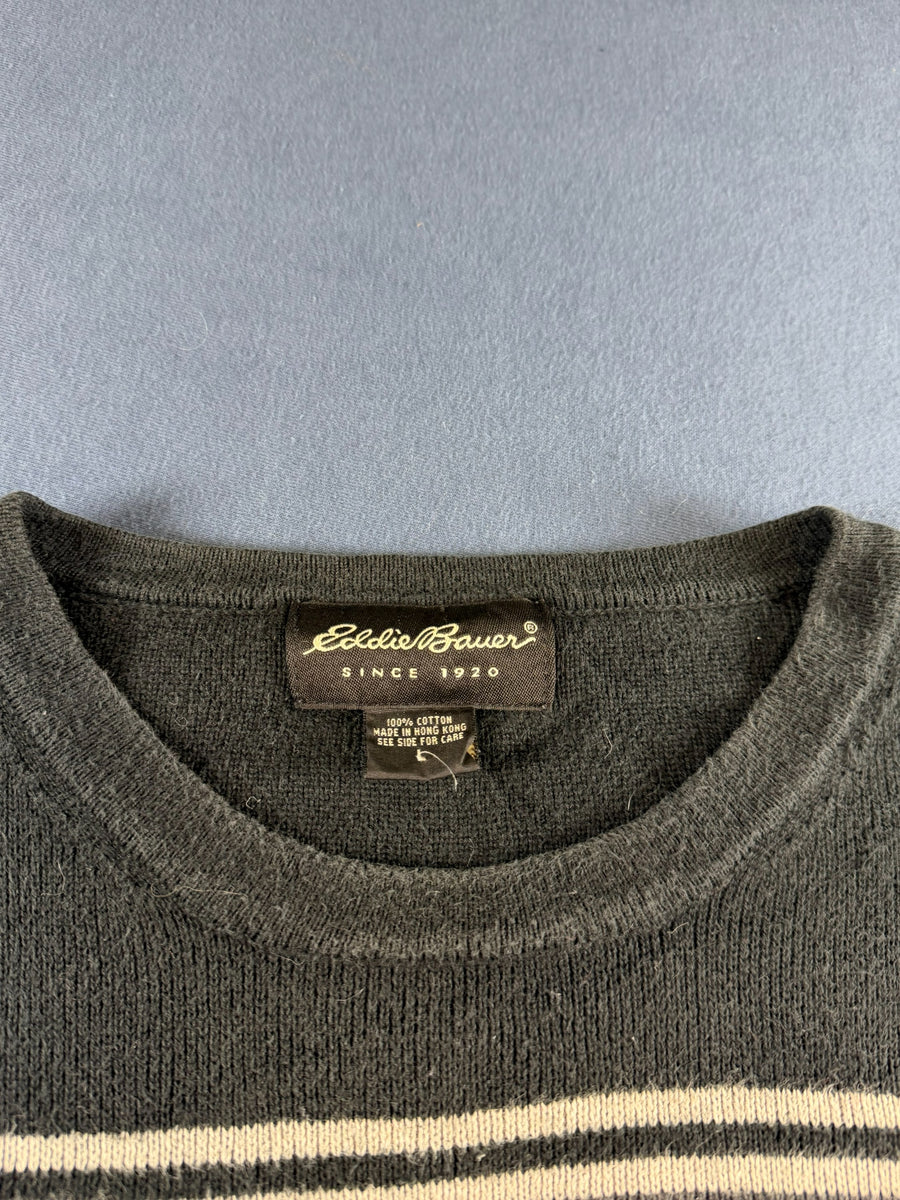 Eddie Bauer Trui zwart gestreept