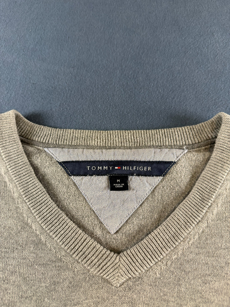 Tommy Hilfiger trui grijs heren maat M sweater pullover gebreid