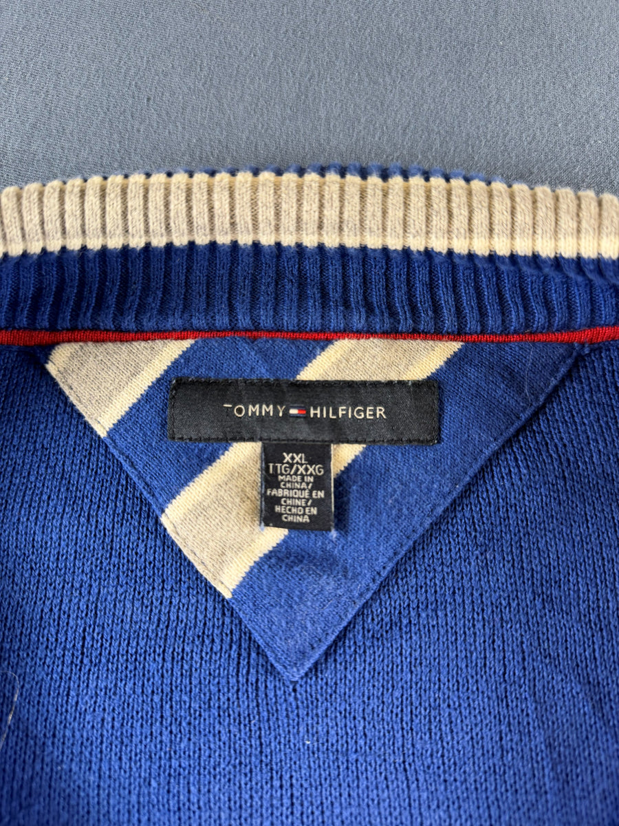 Tommy Hilfiger trui blauw heren maat XXL sweater pullover gebreid
