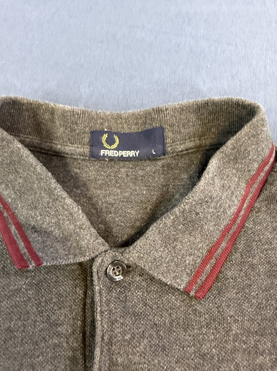 Grijze Fred Perry polo maat L (poloshirt / tennisshirt), Twin Tipped M3600