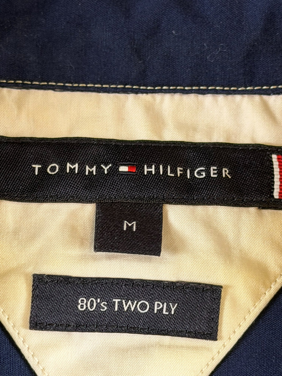 Tommy Hilfiger blouse blauw heren maat M overhemd shirt effen button up