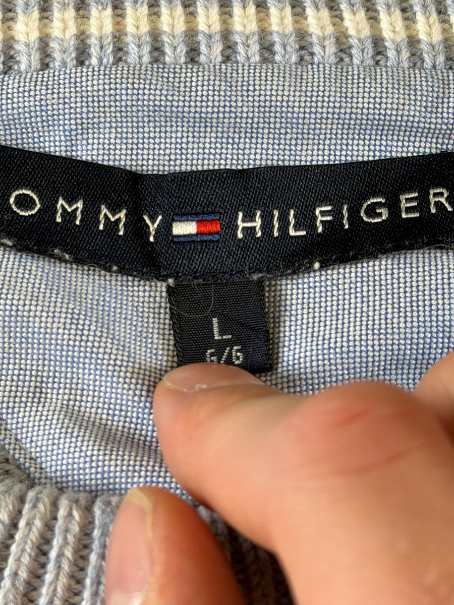 Tommy Hilfiger trui grijs heren maat L sweater pullover gebreid