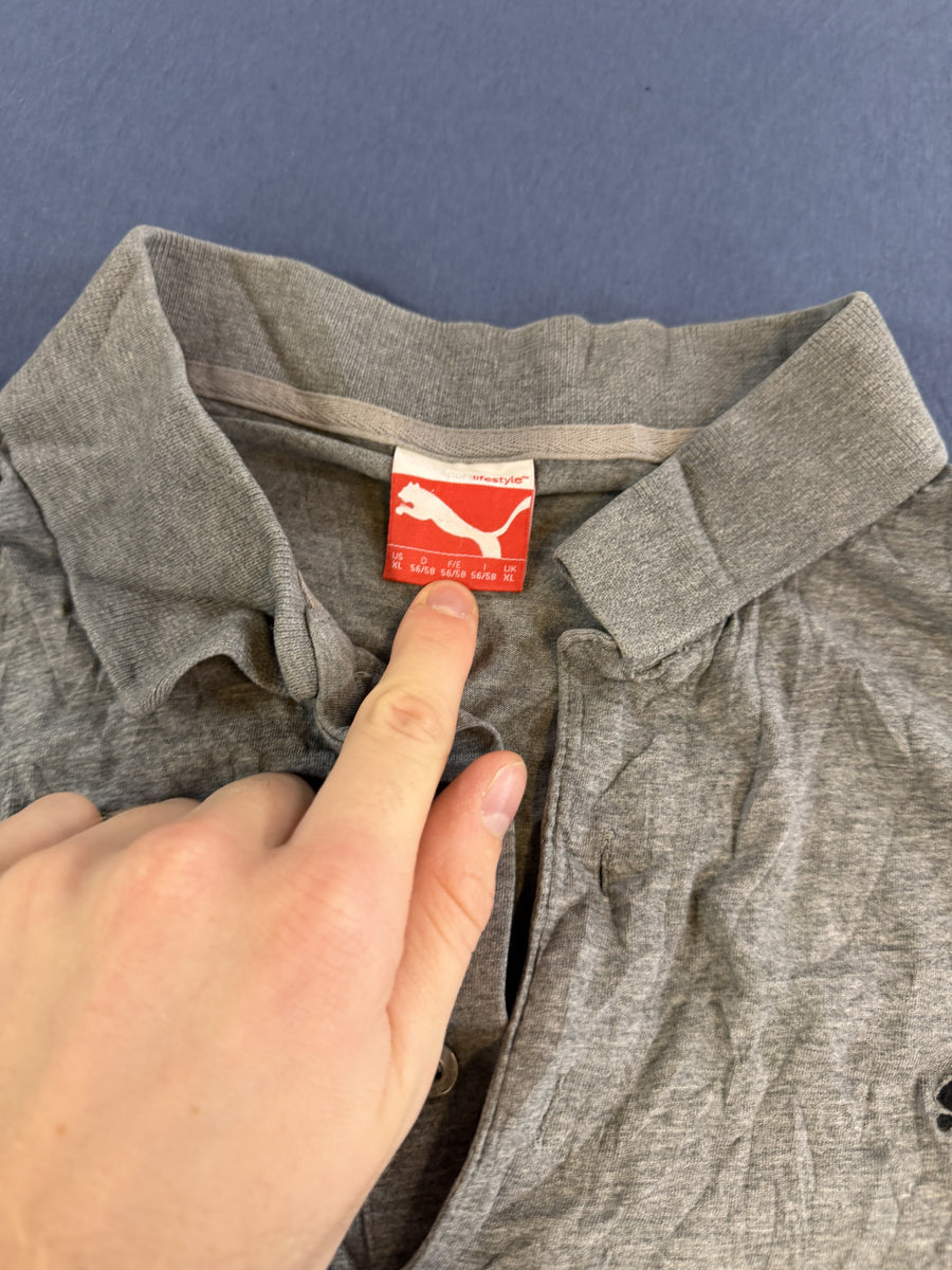 Puma polo grijs gemêleerd maat XL