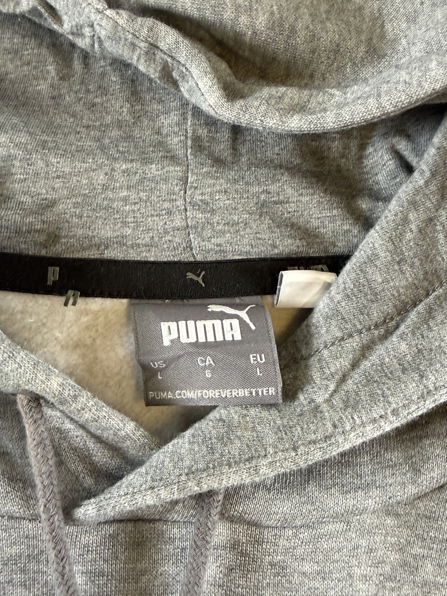 Puma hoodie grijs maat L big logo