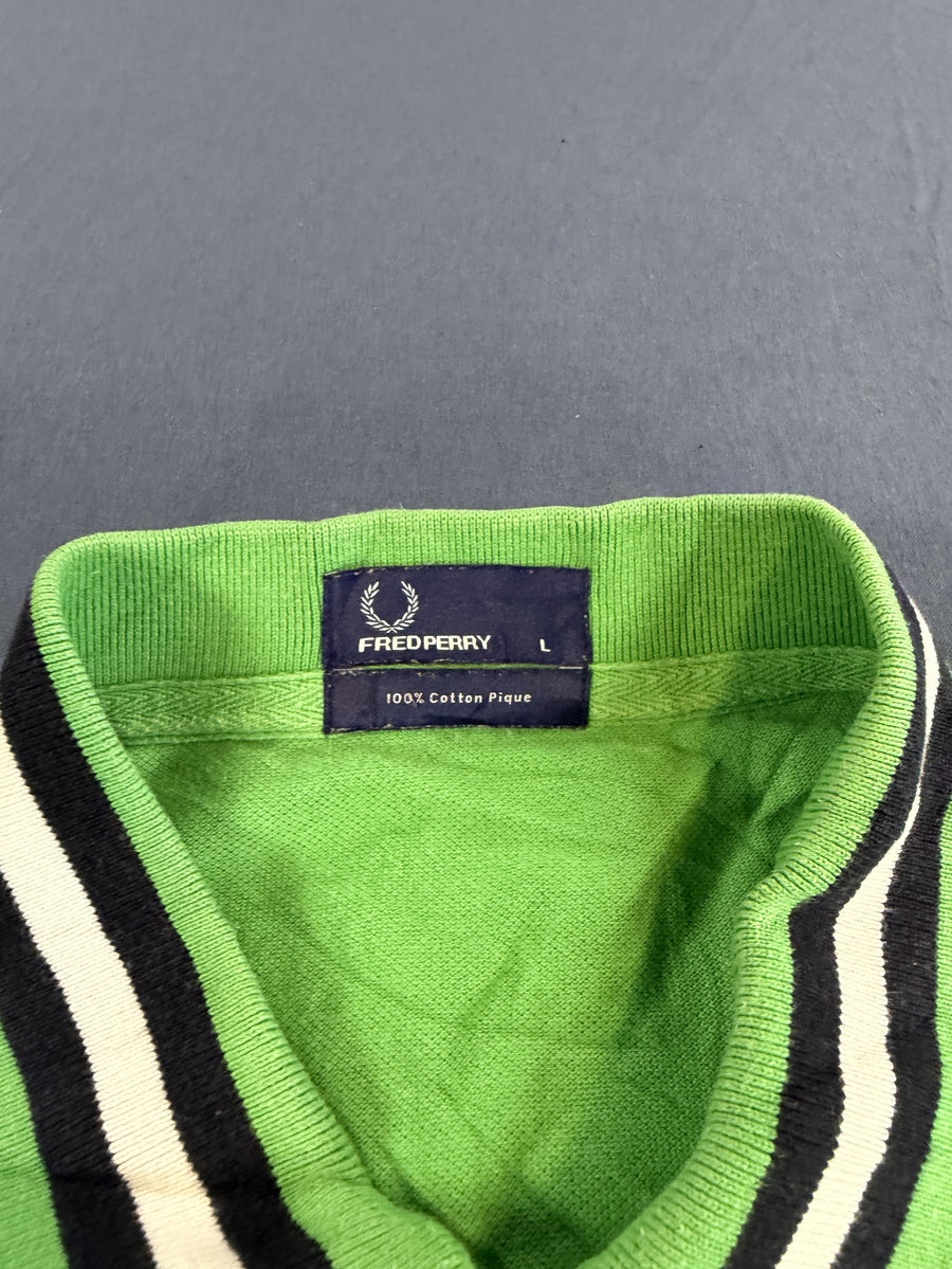 Groen poloshirt van Fred Perry, maat L (piqué polo / piquéshirt) katoen