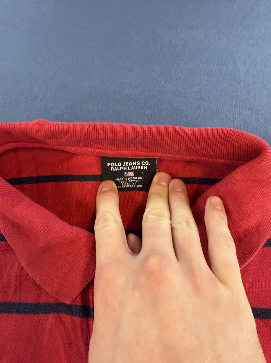 Rode Polo Ralph Lauren (piqué poloshirt / polo), maat L