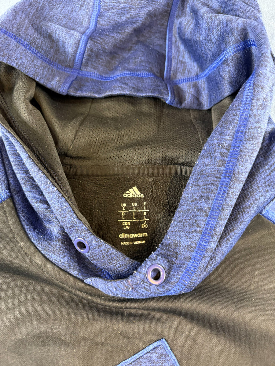 adidas sportsweater blauw print heren maat L trainingstrui sweater trui trainingsjack