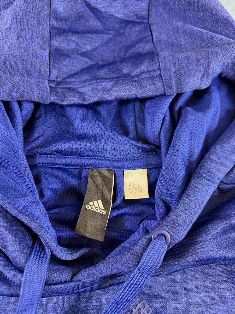Blauwe adidas trui (sweatshirt/pullover) met logo - maat L