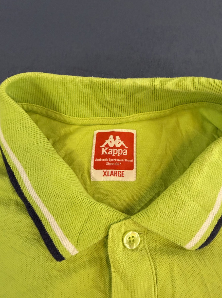 Geel Kappa poloshirt (sportshirt / polo), maat XL, piqué katoen
