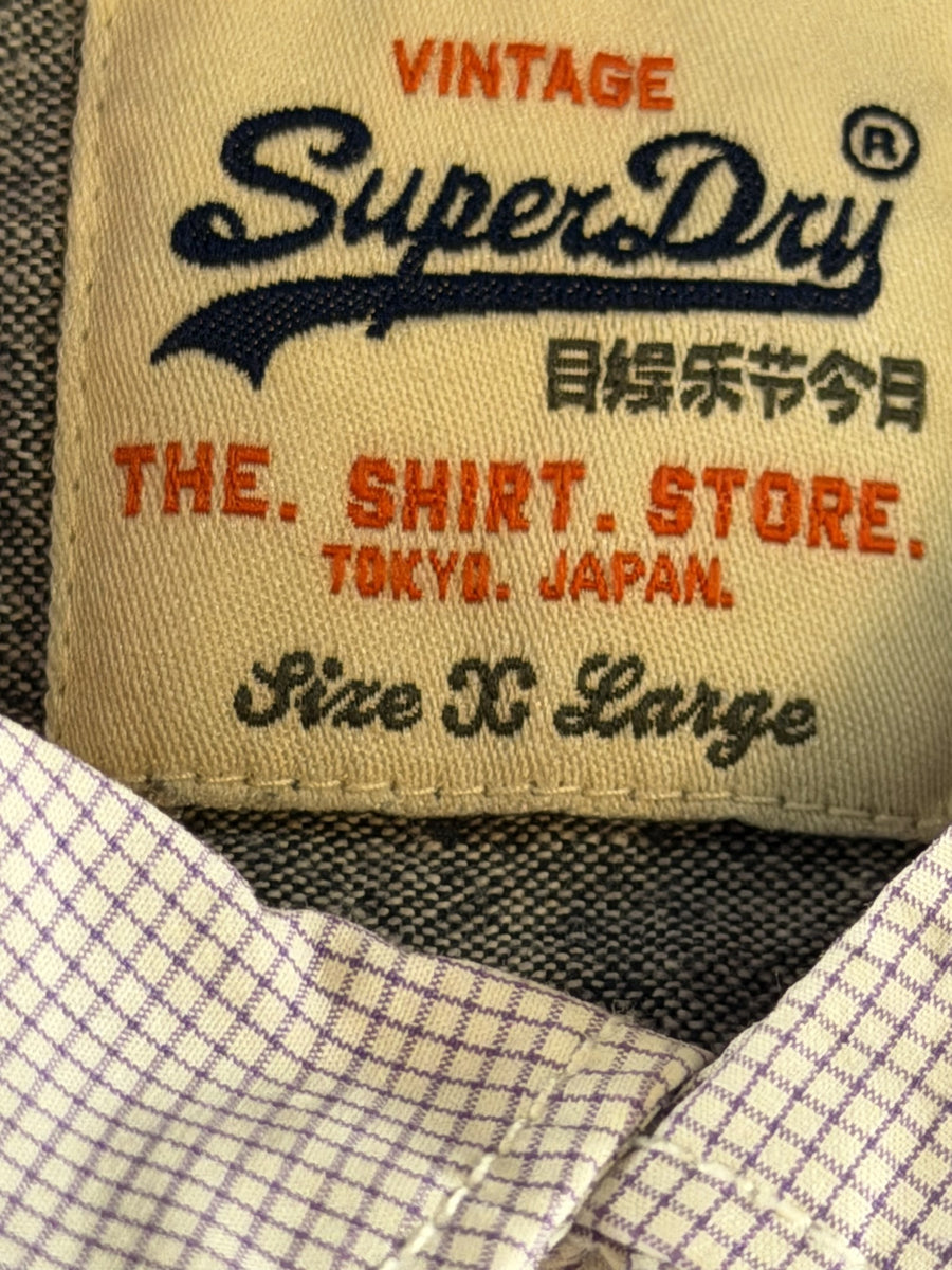 Superdry Blouse wit geruit