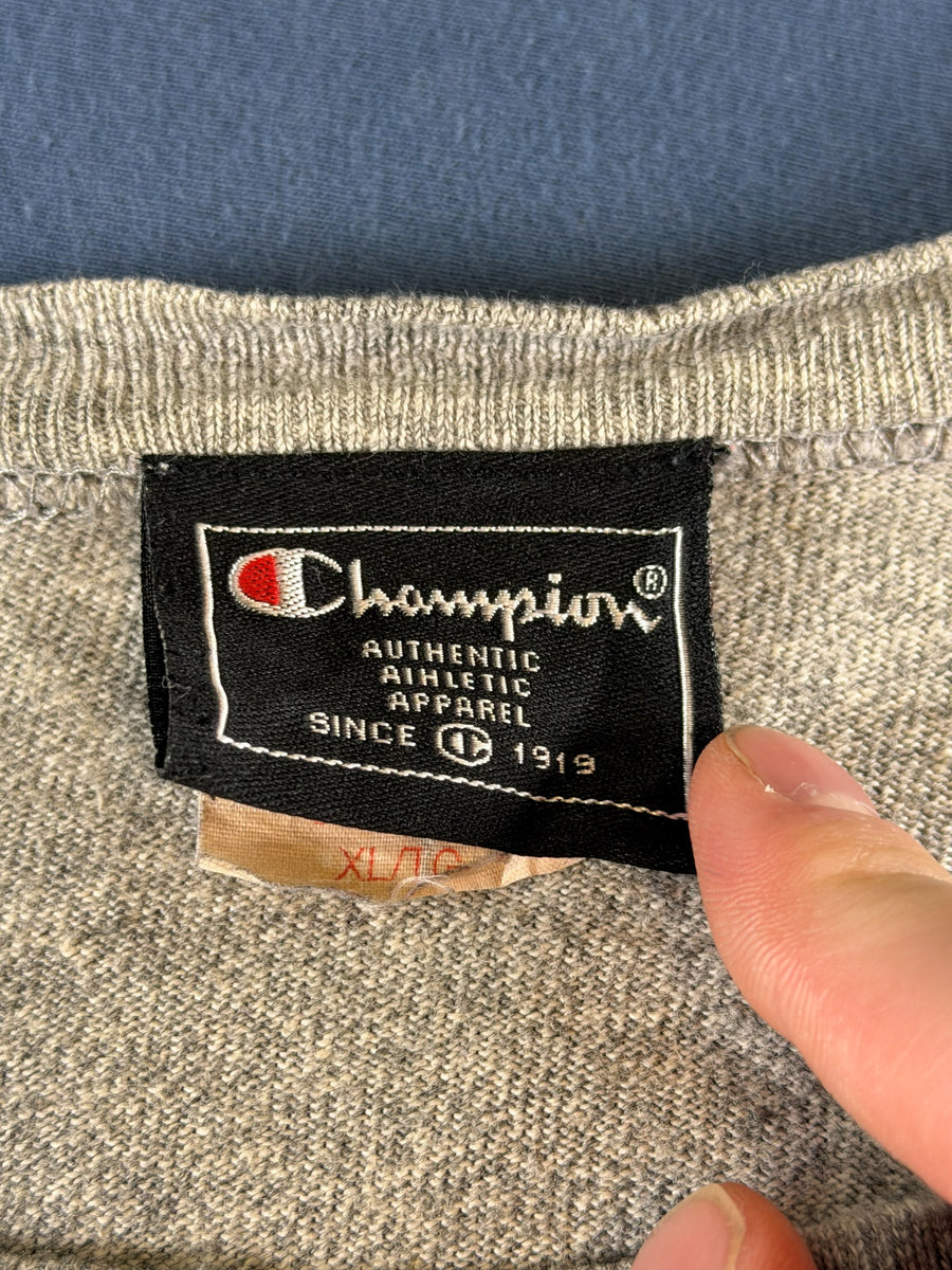 Champion longsleeve grijs gemêleerd heren maat XL katoen shirt met lange mouwen long sleeve tee