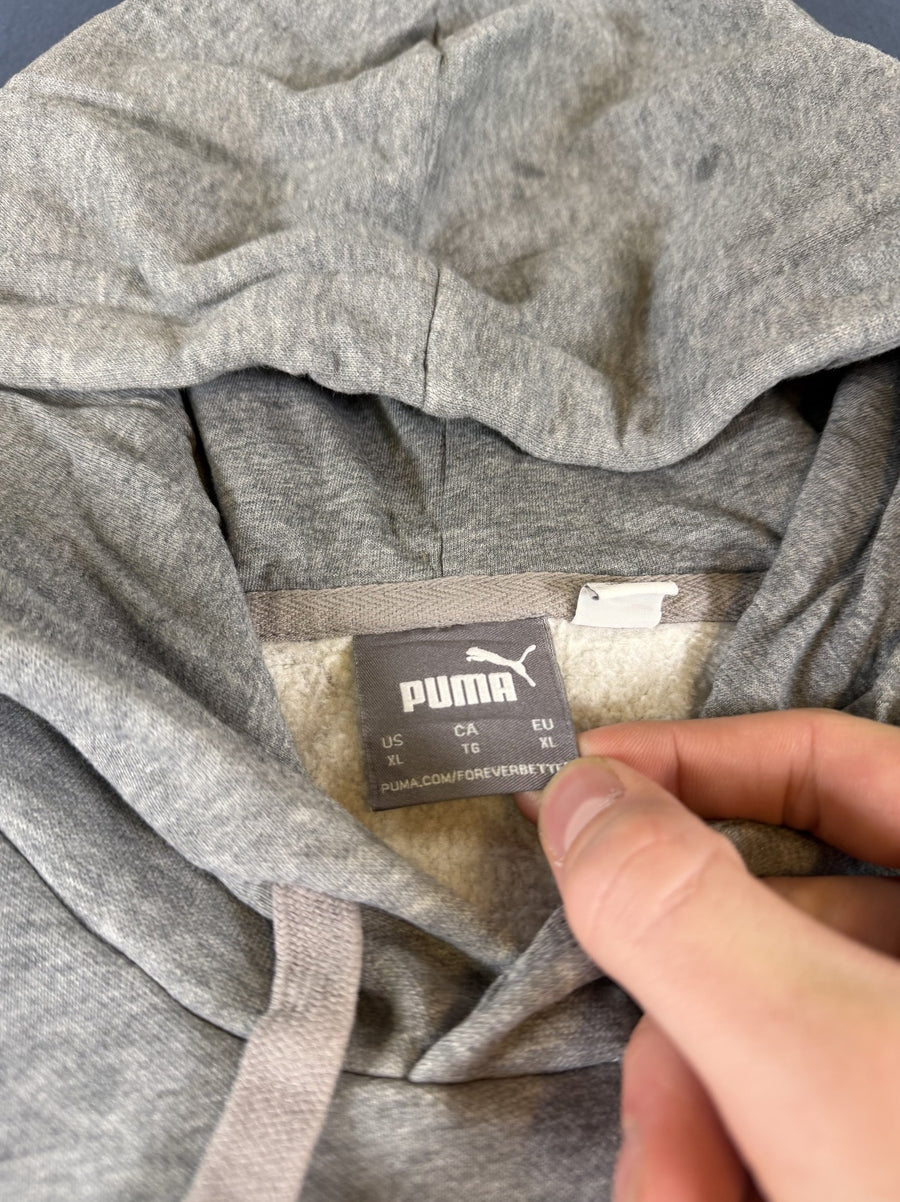 Grijze Puma hoodie (sweatvest / capuchonvest) heren – ruim vallend in maat XL