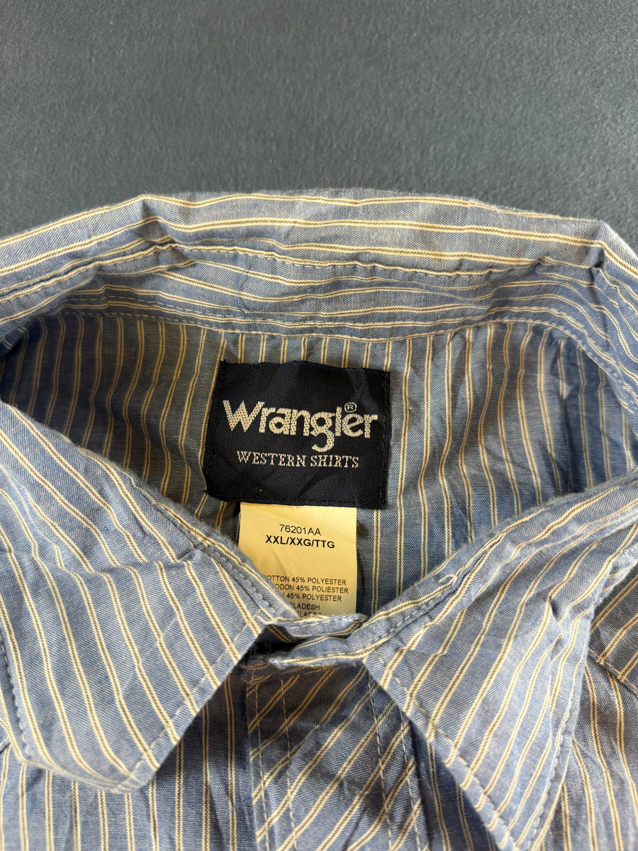 Wrangler Blouse blauw gestreept