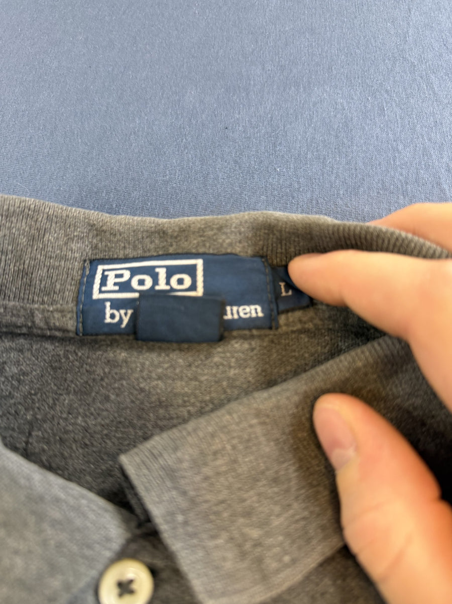 Grijs Polohemd (Polo Ralph Lauren Piquéshirt), Heren Maat L