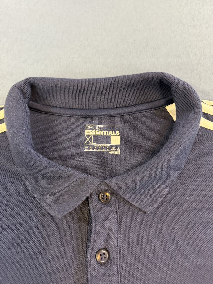 Blauwe adidas polo (poloshirt) maat XL – piqué katoen met 3-stripes