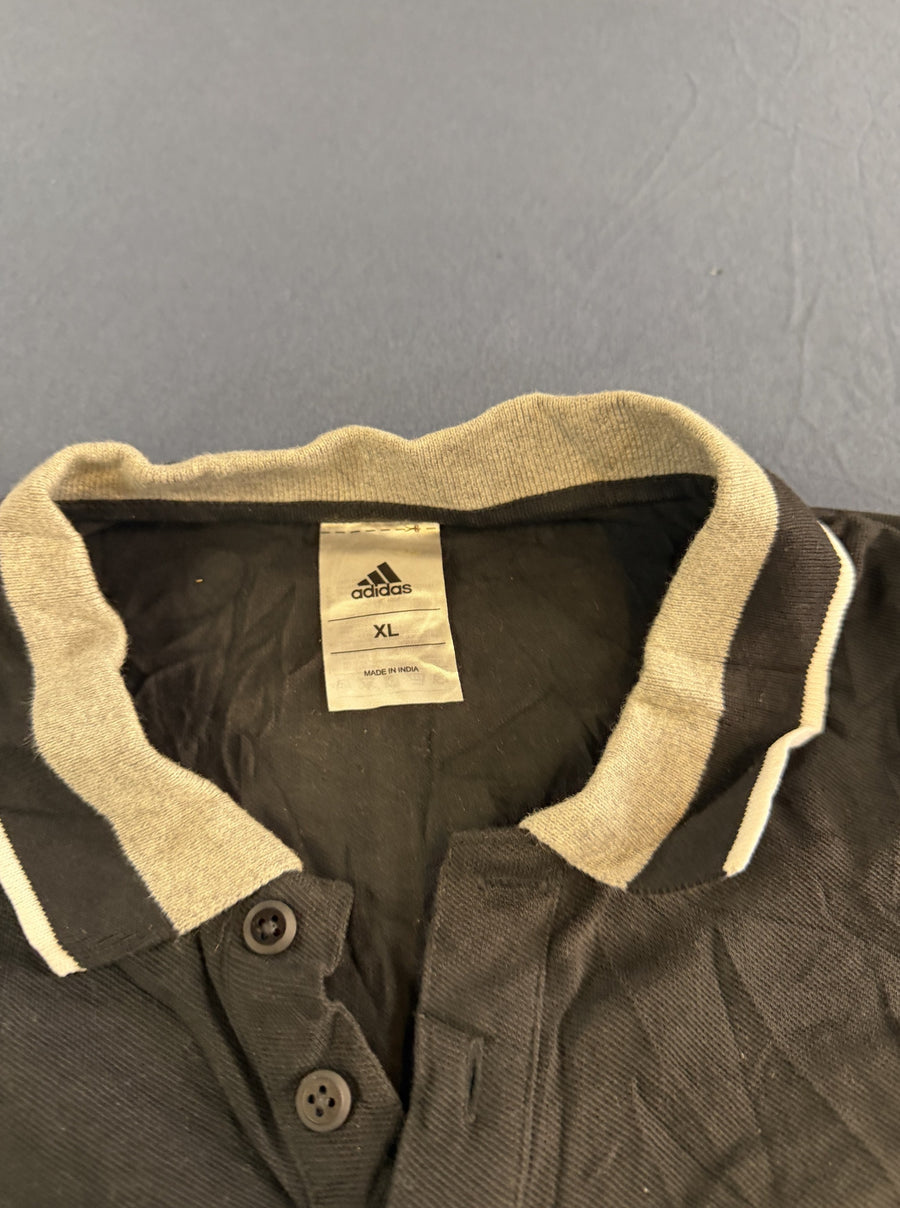 Zwarte adidas polo (piqué shirt), maat XL