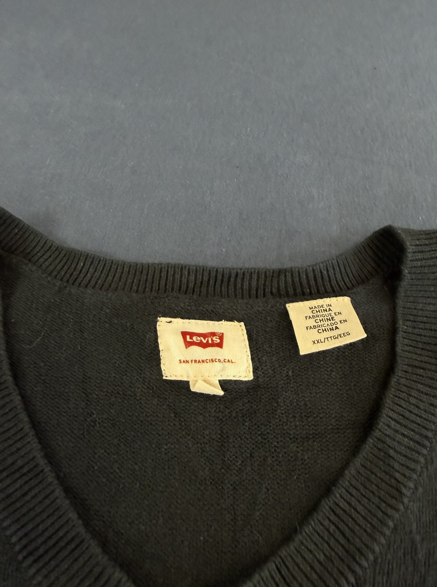 Zwarte Levi's heren pullover, maat XXL (v-halstrui / sweater)