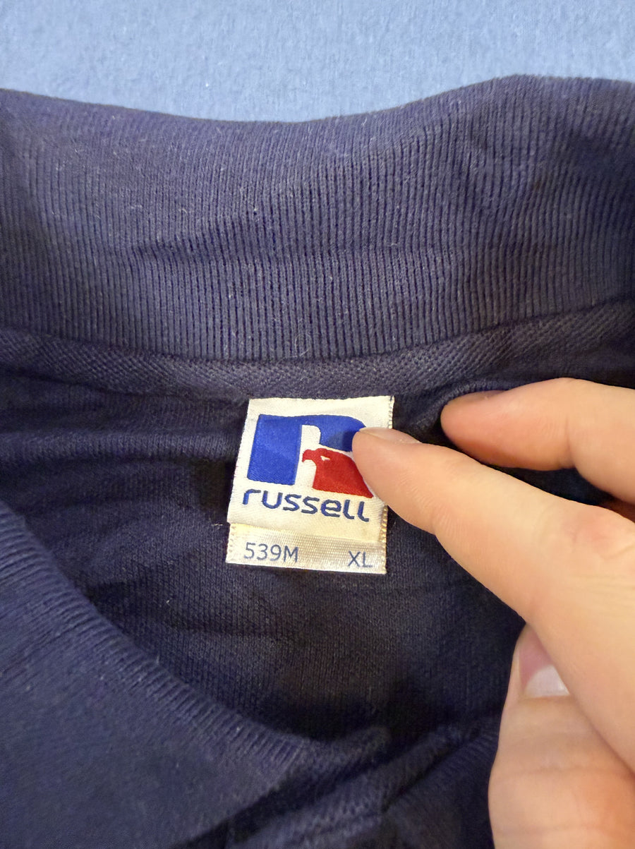 Blauwe polo (poloshirt) Russell Athletic – maat XL