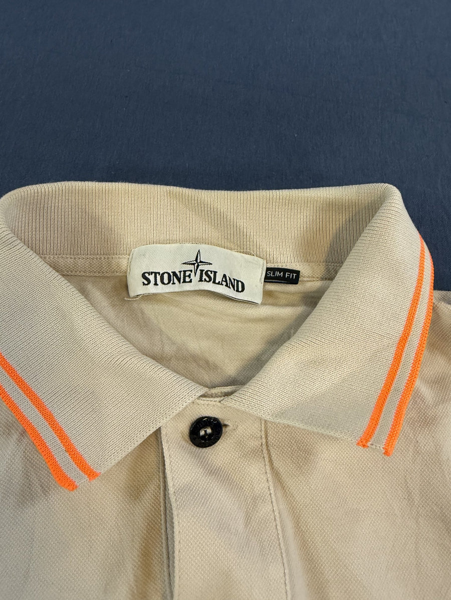 Stone Island polo in grijs, maat L (poloshirt / piqué shirt)