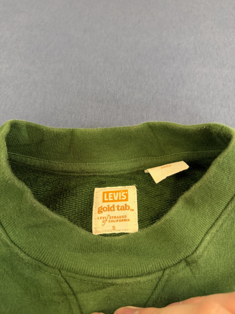 Levi's sweater groen heren maat L sweatshirt trui crewneck