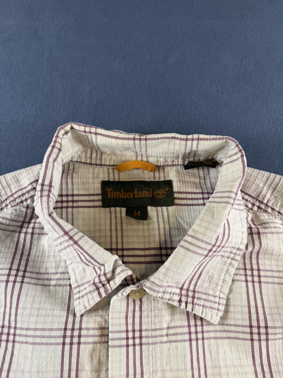 Beige Timberland ruitblouse, maat M (houthakkershemd / flanelshirt) katoen