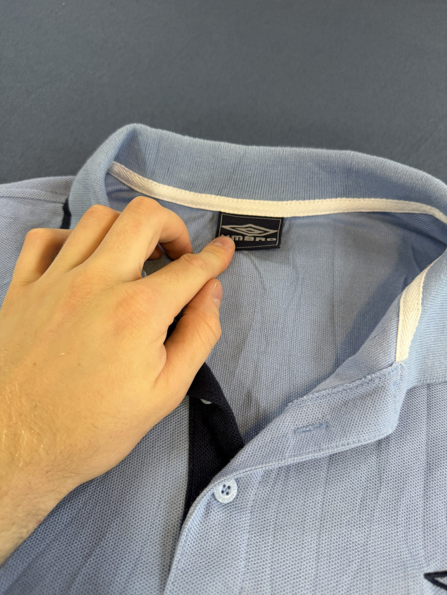 Blauwe Umbro top in piqué (polo / piquéshirt), maat M