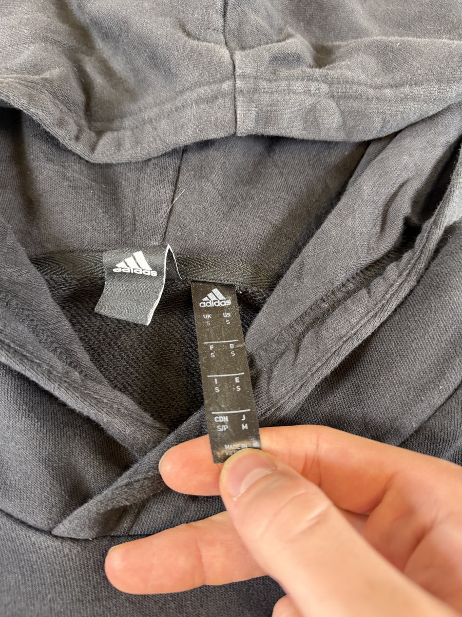 Zwarte adidas hoodie, heren maat S (capuchontrui / sweater)
